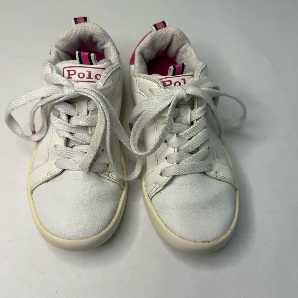 Girl’s Polo by Ralph Lauren White Sneakers Classic Design